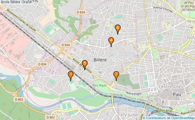 plan école Billère Associations école Billère : 7 associations