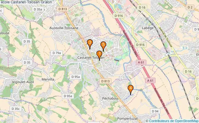 plan école Castanet-Tolosan Associations école Castanet-Tolosan : 5 associations