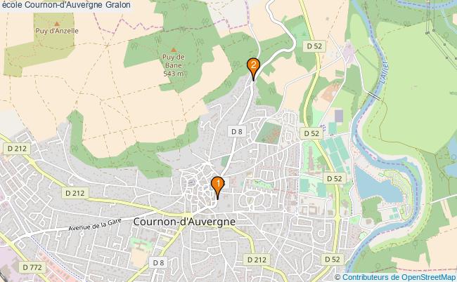 plan école Cournon-d'Auvergne Associations école Cournon-d'Auvergne : 3 associations