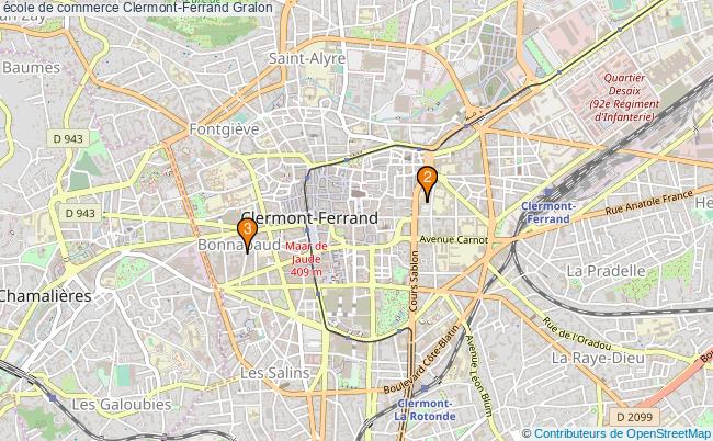 plan école de commerce Clermont-Ferrand Associations école de commerce Clermont-Ferrand : 4 associations