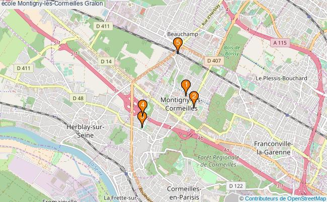 plan école Montigny-lès-Cormeilles Associations école Montigny-lès-Cormeilles : 6 associations