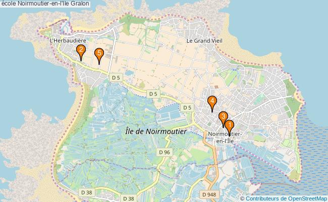 plan école Noirmoutier-en-l'Ile Associations école Noirmoutier-en-l'Ile : 5 associations