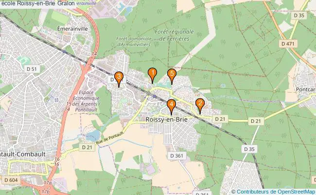 plan école Roissy-en-Brie Associations école Roissy-en-Brie : 7 associations