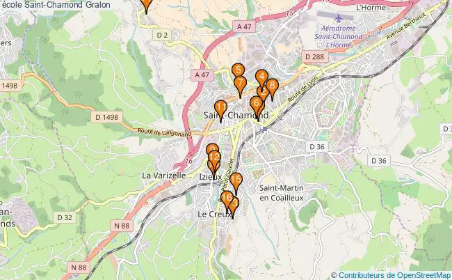 plan école Saint-Chamond Associations école Saint-Chamond : 14 associations