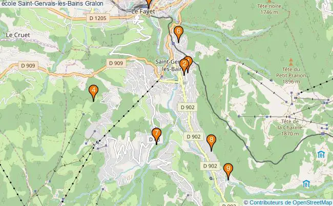 plan école Saint-Gervais-les-Bains Associations école Saint-Gervais-les-Bains : 10 associations