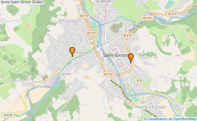 plan école Saint-Girons Associations école Saint-Girons : 3 associations