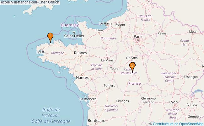 plan école Villefranche-sur-Cher Associations école Villefranche-sur-Cher : 2 associations