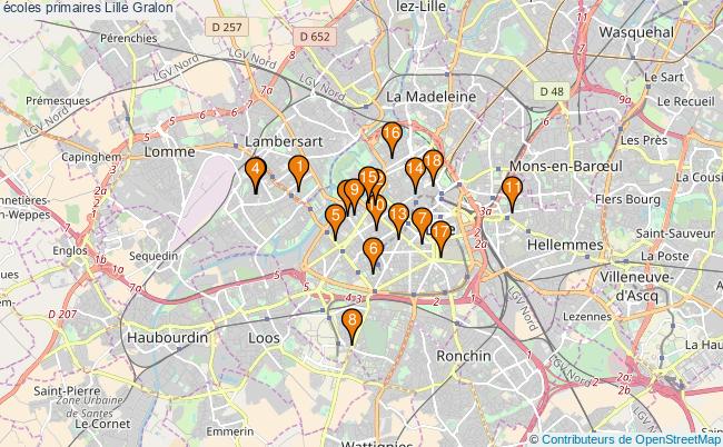 plan écoles primaires Lille Associations écoles primaires Lille : 19 associations