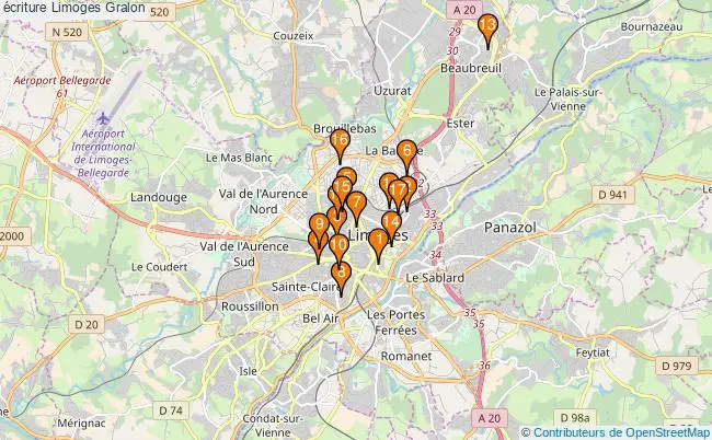 plan écriture Limoges Associations écriture Limoges : 19 associations