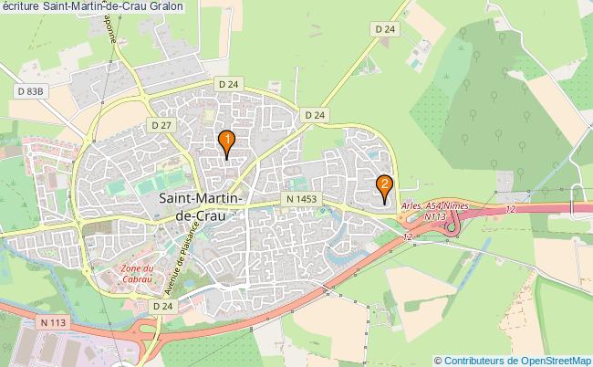 plan écriture Saint-Martin-de-Crau Associations écriture Saint-Martin-de-Crau : 3 associations