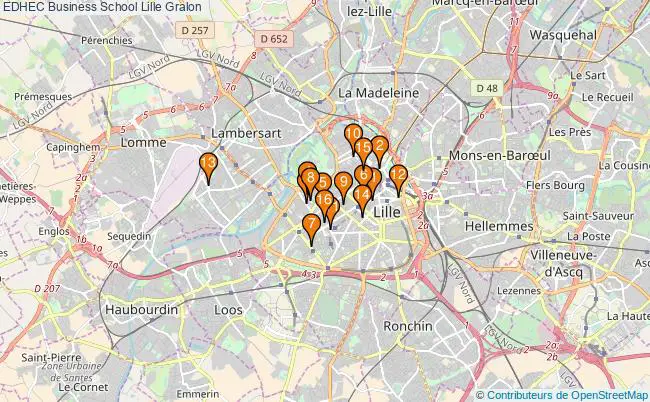 plan EDHEC Business School Lille Associations EDHEC Business School Lille : 16 associations