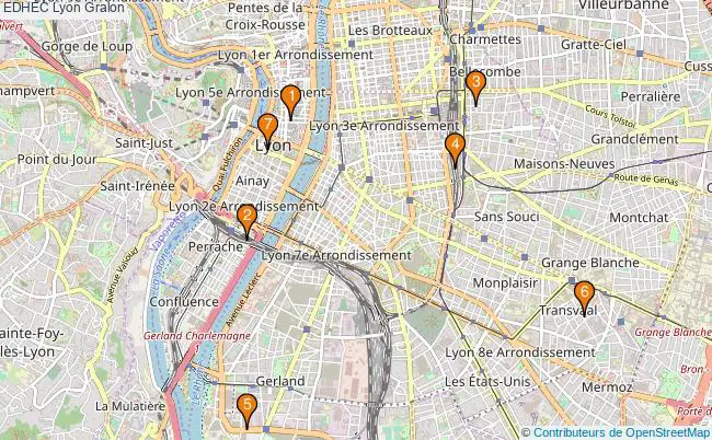 plan EDHEC Lyon Associations EDHEC Lyon : 7 associations