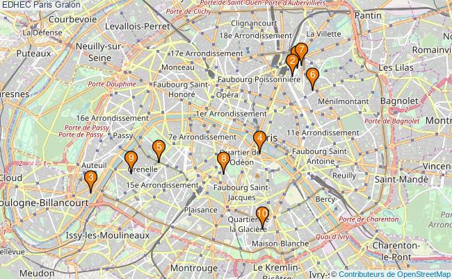 plan EDHEC Paris Associations EDHEC Paris : 11 associations