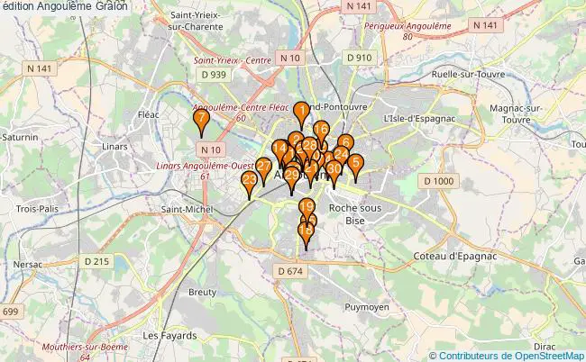 plan édition Angoulême Associations édition Angoulême : 44 associations