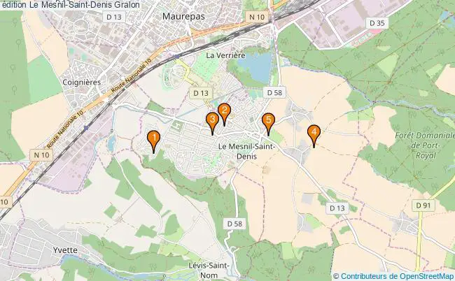 plan édition Le Mesnil-Saint-Denis Associations édition Le Mesnil-Saint-Denis : 4 associations