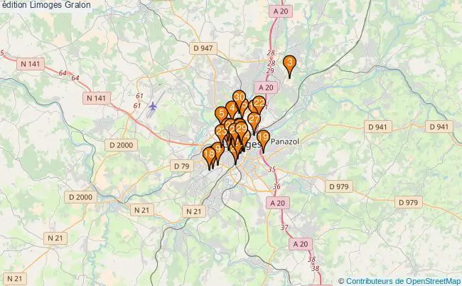 plan édition Limoges Associations édition Limoges : 49 associations