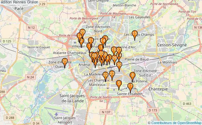 plan édition Rennes Associations édition Rennes : 129 associations