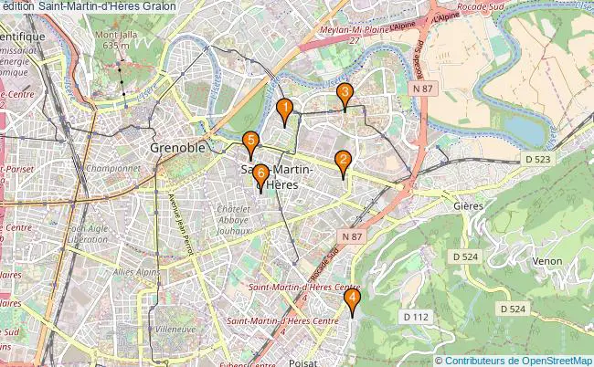 plan édition Saint-Martin-d'Hères Associations édition Saint-Martin-d'Hères : 10 associations