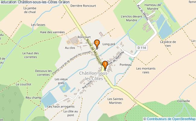 plan éducation Châtillon-sous-les-Côtes Associations éducation Châtillon-sous-les-Côtes : 2 associations