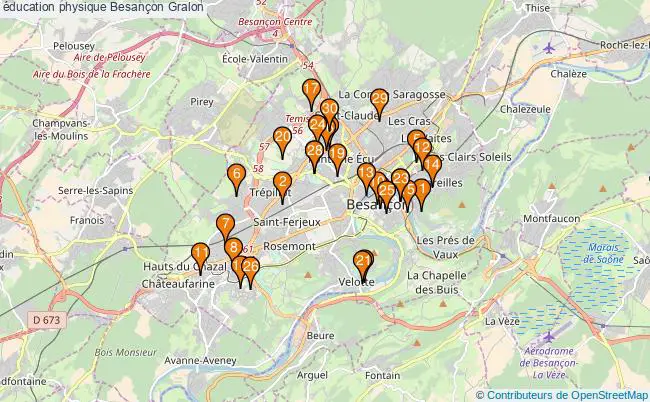plan éducation physique Besançon Associations éducation physique Besançon : 39 associations