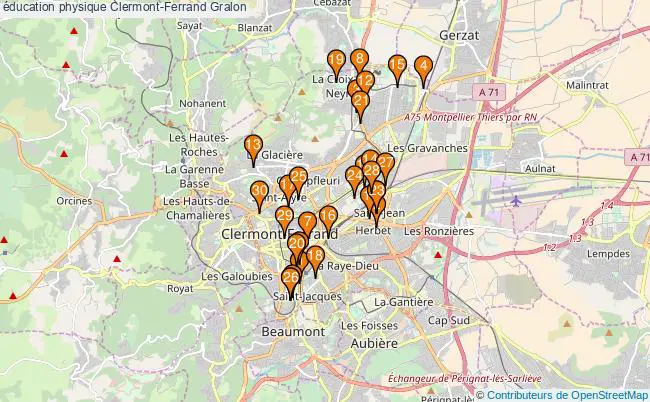 plan éducation physique Clermont-Ferrand Associations éducation physique Clermont-Ferrand : 39 associations