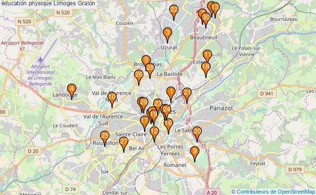 plan éducation physique Limoges Associations éducation physique Limoges : 42 associations