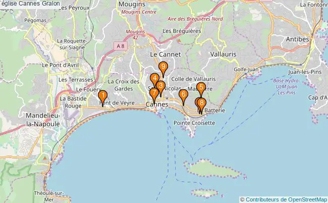 plan église Cannes Associations église Cannes : 9 associations