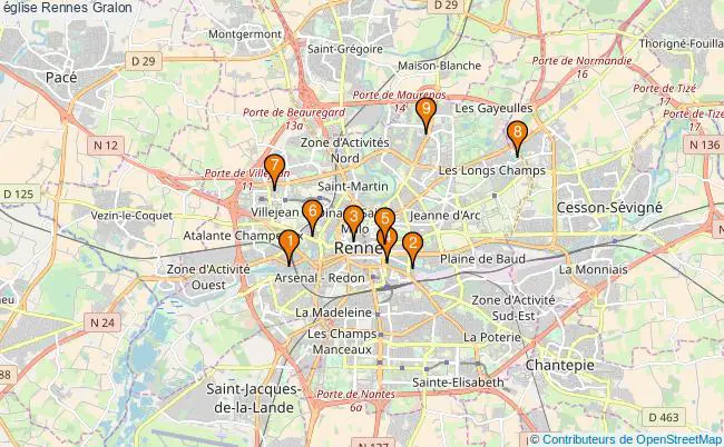 plan église Rennes Associations église Rennes : 13 associations