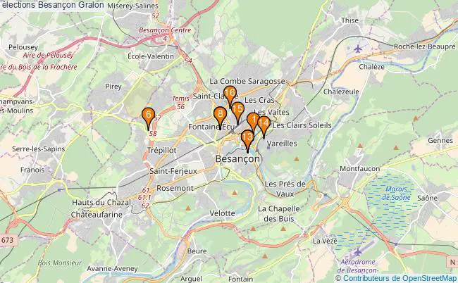 plan élections Besançon Associations élections Besançon : 23 associations