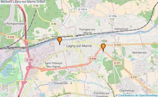 plan élections Lagny-sur-Marne Associations élections Lagny-sur-Marne : 3 associations
