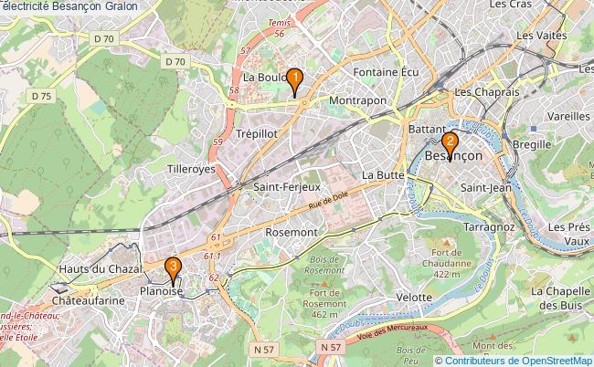 plan électricité Besançon Associations électricité Besançon : 3 associations