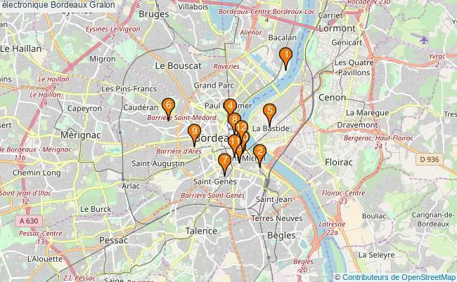 plan électronique Bordeaux Associations électronique Bordeaux : 17 associations