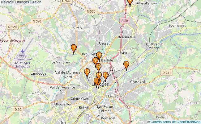 plan élevage Limoges Associations élevage Limoges : 19 associations