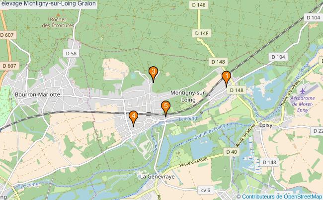 plan élevage Montigny-sur-Loing Associations élevage Montigny-sur-Loing : 5 associations