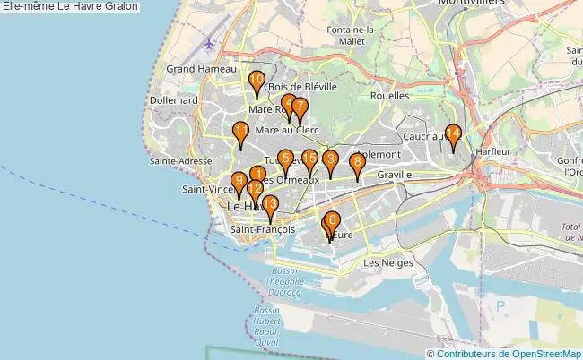 plan Elle-même Le Havre Associations Elle-même Le Havre : 13 associations