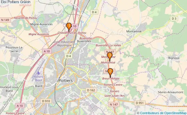 plan Eloi Poitiers Associations Eloi Poitiers : 3 associations
