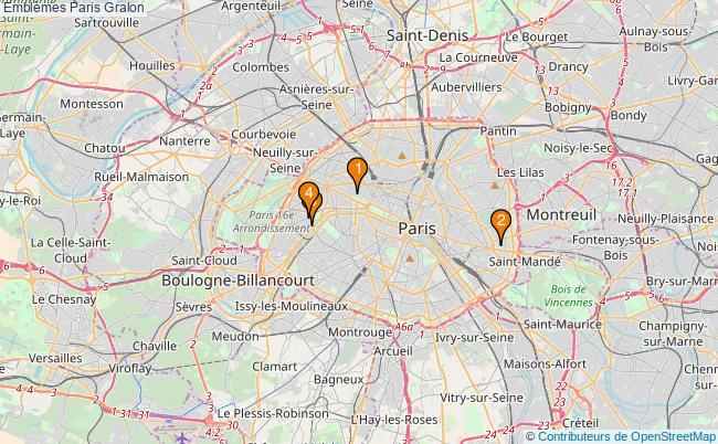 plan Emblèmes Paris Associations Emblèmes Paris : 5 associations