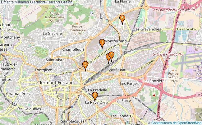 plan Enfants Malades Clermont-Ferrand Associations Enfants Malades Clermont-Ferrand : 7 associations