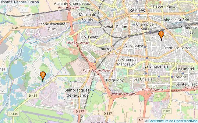 plan énoncé Rennes Associations énoncé Rennes : 2 associations