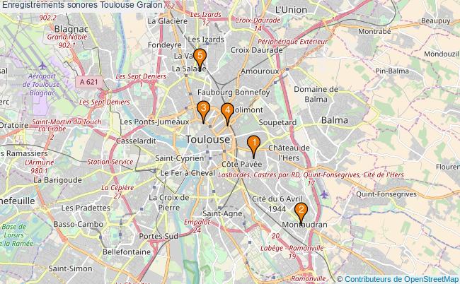 plan Enregistrements sonores Toulouse Associations enregistrements sonores Toulouse : 8 associations