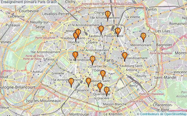 plan Enseignement primaire Paris Associations enseignement primaire Paris : 17 associations
