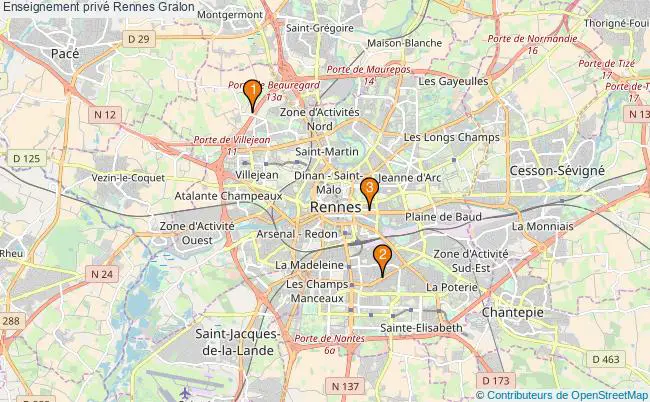 plan Enseignement privé Rennes Associations enseignement privé Rennes : 3 associations