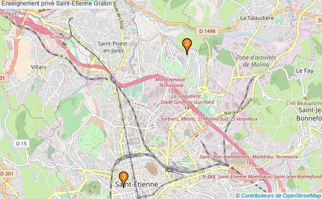 plan Enseignement privé Saint-Etienne Associations enseignement privé Saint-Etienne : 3 associations
