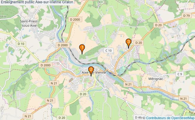 plan Enseignement public Aixe-sur-Vienne Associations enseignement public Aixe-sur-Vienne : 3 associations