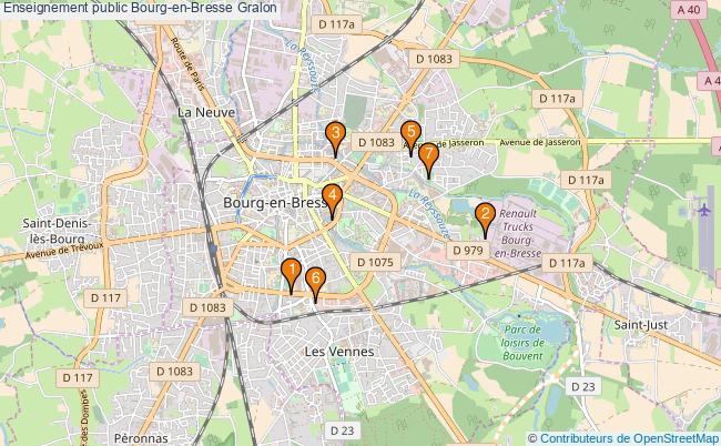 plan Enseignement public Bourg-en-Bresse Associations enseignement public Bourg-en-Bresse : 8 associations