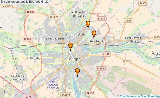 plan Enseignement public Bourges Associations enseignement public Bourges : 3 associations