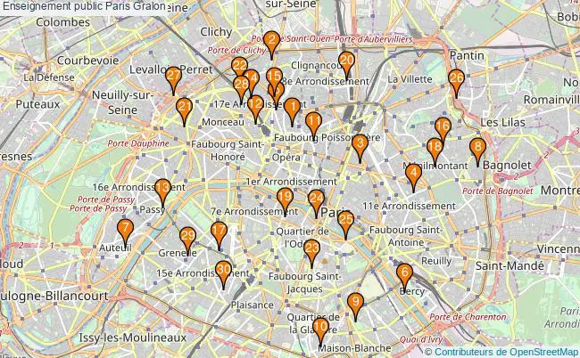 plan Enseignement public Paris Associations enseignement public Paris : 105 associations