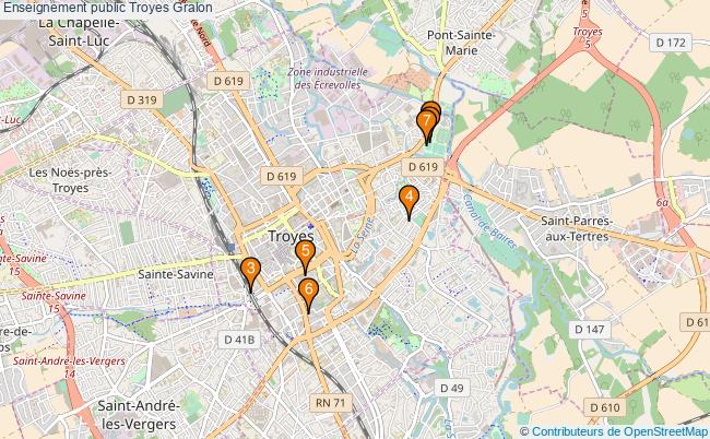 plan Enseignement public Troyes Associations enseignement public Troyes : 6 associations