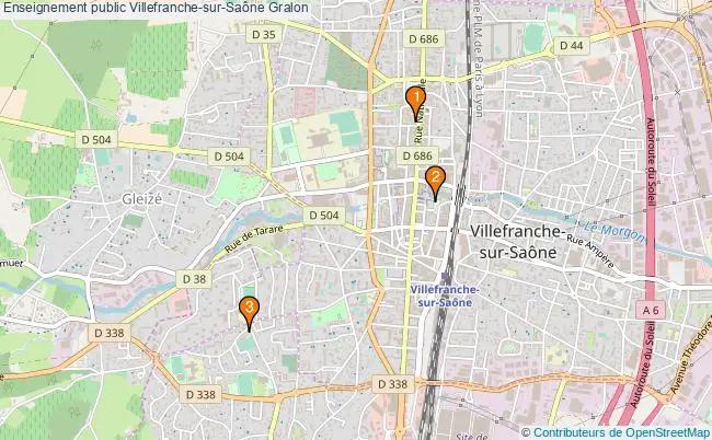 plan Enseignement public Villefranche-sur-Saône Associations enseignement public Villefranche-sur-Saône : 2 associations