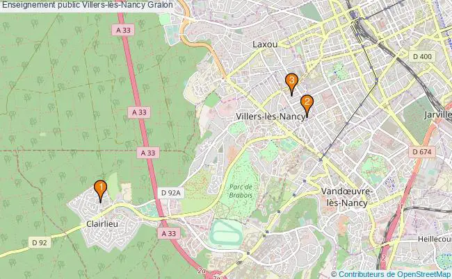 plan Enseignement public Villers-lès-Nancy Associations enseignement public Villers-lès-Nancy : 3 associations